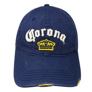 Corona Cerveza Mas Fina Baseball Cap Blue One Size Adjustable Bio-Domes